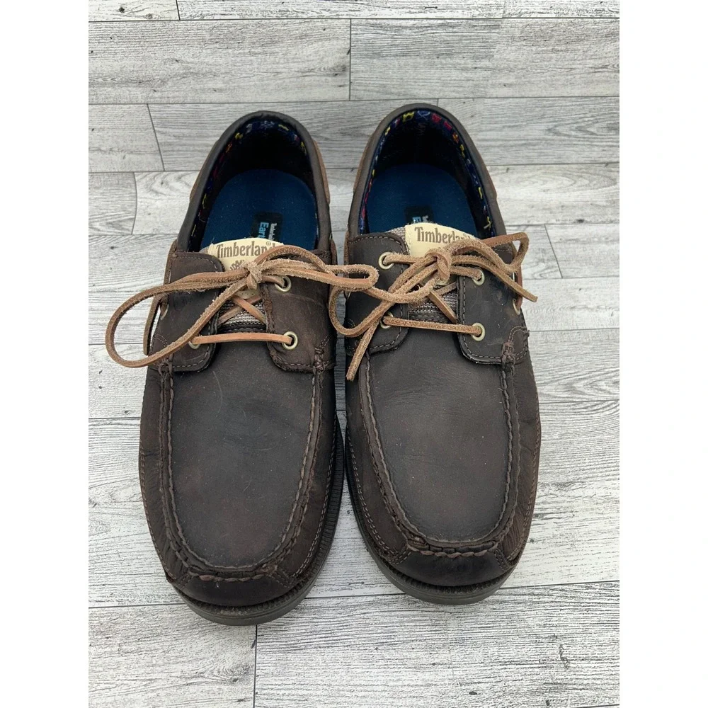 Timberland Earthkeepers‎ Mens Size 11.5M Brown Leather Boat Shoes Anti Fatigue